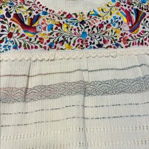 Colorful Embroidered Floral Top/Cover up/Dress